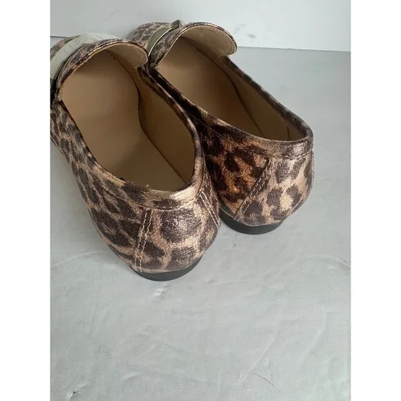 Kate Spade New York Lana Loafer Flats Bronze Leather Animal Print Size 8 NIB - Picture 6 of 8